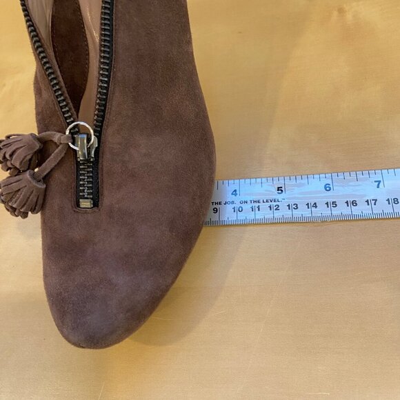 Brown Asensio Comfort Suede High Heel Shoes With Tassel Zippers embellished 41 - Picture 13 of 16